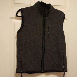 Gray fleece vest